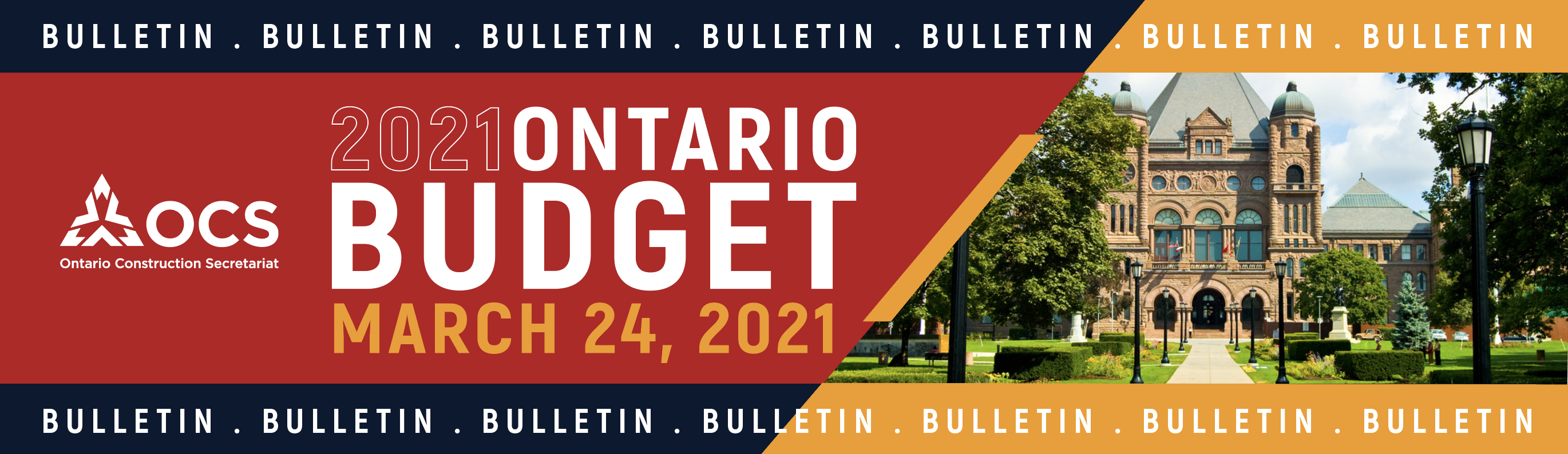 Mar. 24, 2021 Ontario Budget 2021 Ontario Construction Secretariat